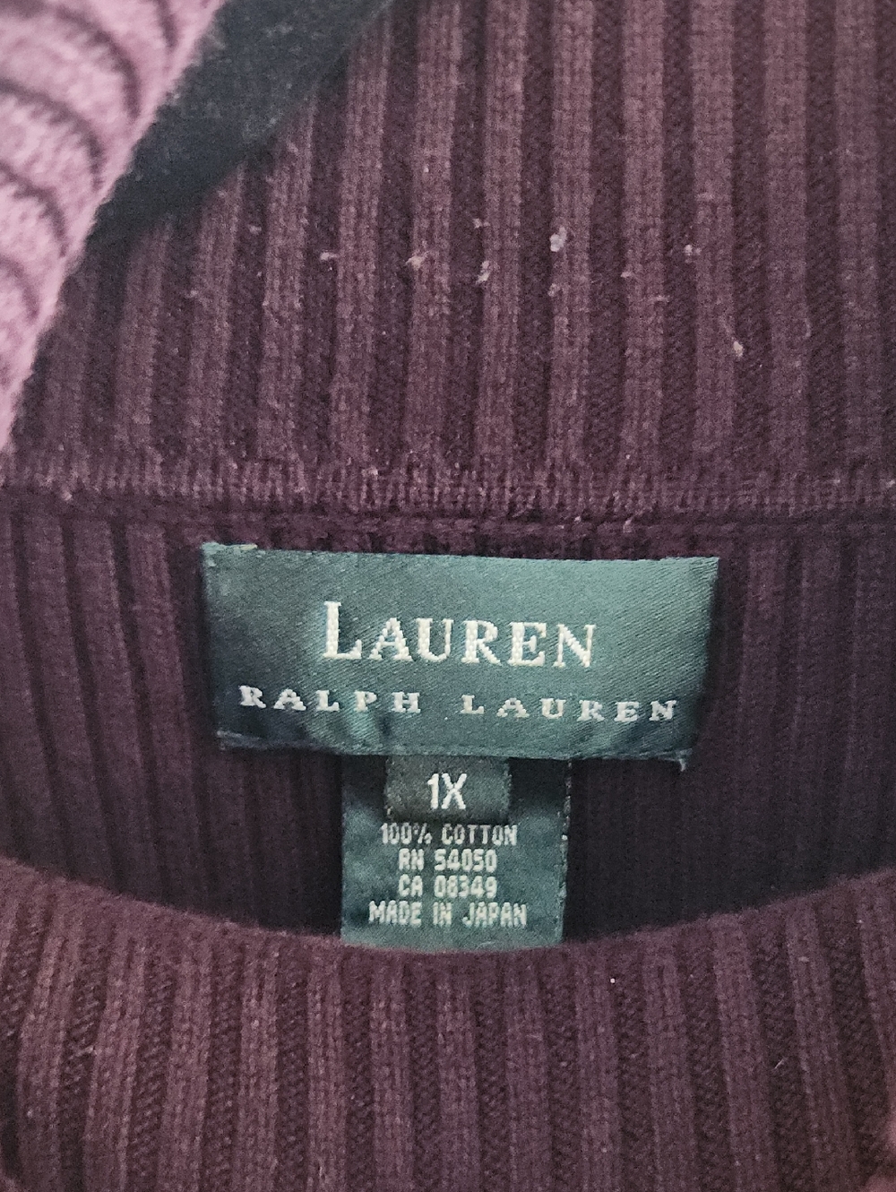 Lauren Ralph Lauren Women's Ribbed Turtleneck Sweater - Plum - Picture 3 of 5